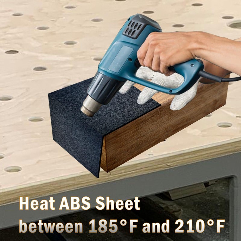 ABS Plastic Sheet 1/4 Inch Thick 8" x 12" (2-Pack)，Black
