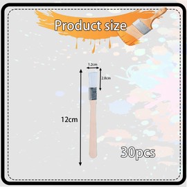 30PCS 1/2 Inch Paint Brush Set Paint Brush Small Paint Brushes Decorating