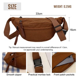 Bieiyhe Women's Bum Bag, Fanny Pack, Waist Bag, Fashion, Chest Bag, Stylish, Shoulder Bag for Outdoor Sports