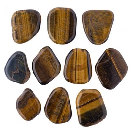 Earth Story Tiger Eye Tumble Stones (20-25mm) Single Stone
