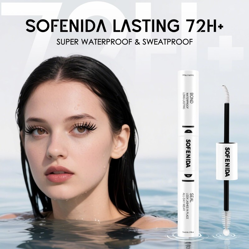 SOFENIDA Lash Glue Bond and Seal for Eyelash Clusters Lash
