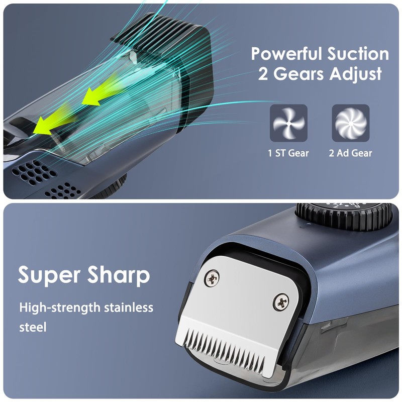 Vacuum Beard Trimmer for Men with 20 Length and Styles