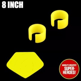 Mego Mighty Mightor Yellow Bracelets and Necklace 3D Printed For WGSH 8” Figure