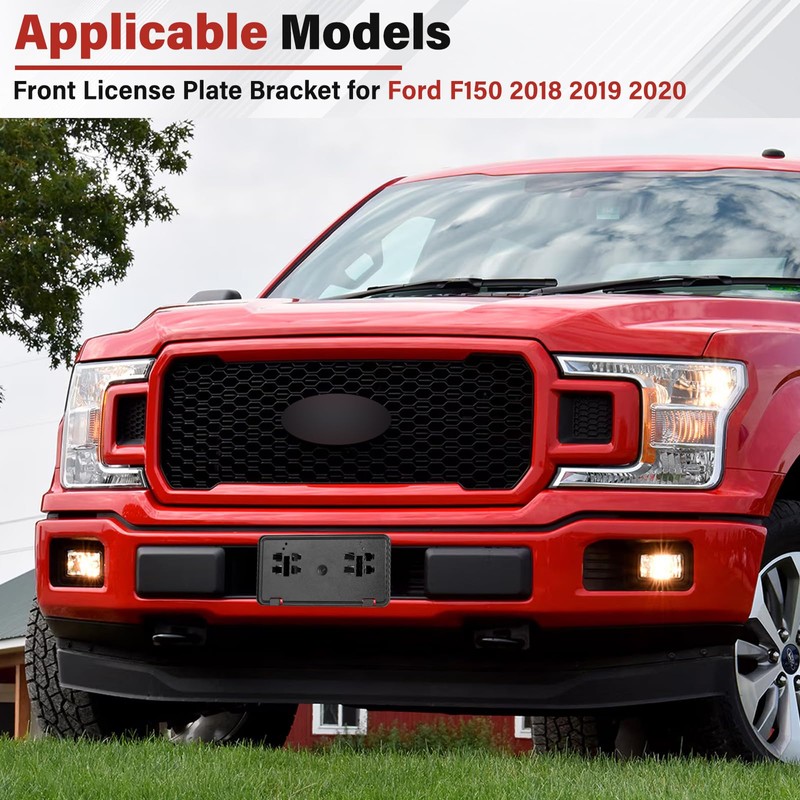 Jogscay License Plate Bracket Accessories for Ford F150 2.7L 3.0L