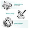GREALTH 5-Pack Upgraded 5304525746 Gas Stove Knobs for Fridgidaire FFGC3026SS