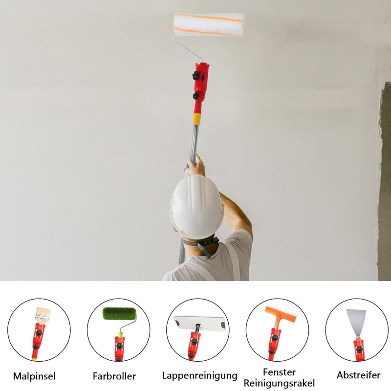Brush Rail for Ceiling 170 cm Multi-Angle Brush Extension 180