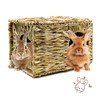 BWOGUE Extra Large Grass House for Rabbits,Hand Crafted Natural Grass
