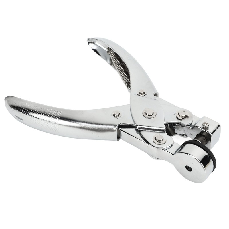 Hole Punch Plier Zinc Alloy Sliver Handheld Paper Puncher Tool