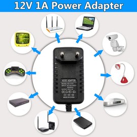 GreenSun LED Power Supply Adaptor DC 12 V AC 100-240 V Transformer for 3528/5050 LED Strip 12 W Maximum Power Supply 1 A EU Plug