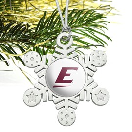 GRAPHICS & MORE Eastern Kentucky Secondary Logo Metal Snowflake Christmas Tree Holiday Ornament