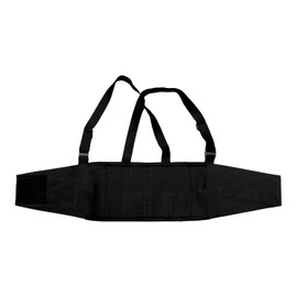 Faja Sacrolumbar con Tirantes, Soporte Lumbar Ajustable, Color Negro, Talla Extra Grande                                                              
