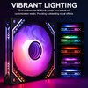 DS Wireless White Case Fans, 120MM LED Fans for PC