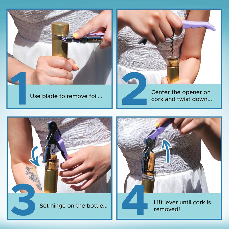 Shakey Wine Key! - Professional Waiter's Corkscrew Wine Bottle Opener