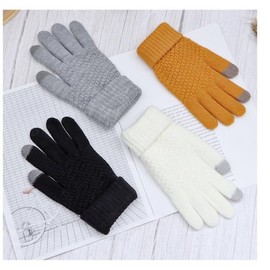 꽈배기무늬 보온 핸드폰 터치 장갑 오토바이장갑 겨울야외장갑 라이더장갑 Cable-knit Thermal Touchscreen Gloves Motorcycle Gloves Winter Outdoor Gloves Rider Gloves