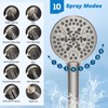 Hibbent Upgraded All Metal 10"Rainfall Showerhead Combo, High Pressure Shower