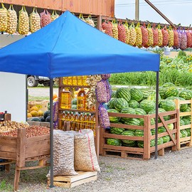 Inscrip Tent Canopy, Gazebo Cover, Gazebo Replacement Roof Replacement, 4-Corner Tent Cloth, Canopy Top Cover, Replacement Tarpaulin for Outdoor Use, for Gazebos, Roof Tarpaulin (Blue, 2 x 2 m)