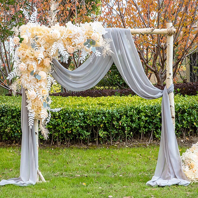 YUNSHANGHE Modern Chiffon Table Runner, 70 x 600 cm, Washable