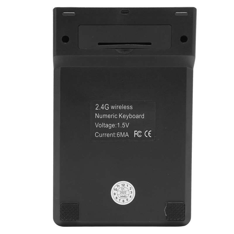 Wireless Number Pad 2.4G Receiver Black 18 Concave Keys Battery