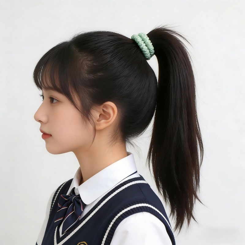ヘアゴム 4個セット、編み込みデザイン、ビーズ付き、キッズ 、女の子 、ヘアゴム高弾力、レディース ガールズ ヘアアクセサリー (ピンク)pk