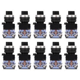 10Pcs BEM38-11X/21 Black 1 Open 1 Close 2 Position Self Locking Knob 22mm