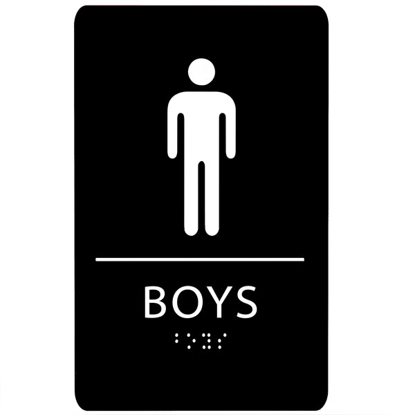 ADA CENTRAL SIGNS - 6" X9" Boys Restroom Sign -