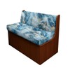 Knextrepoy Blue Marble Print RV Dinette Cushion Covers RV Stretch