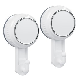 Lvingmax Suction Cup Hooks, Heavy Duty Shower Suction Hooks, Removable Suction Cups with Hook for Bathroom, Kitchen, Wall, Mirror, Window, Door, No Damage Shower Hook for Hanging Loofah, Towel, Robe