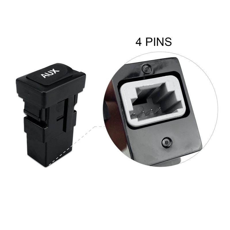 RLP Auxiliary Input Jack Aux Port Audio Adapter Compatible with