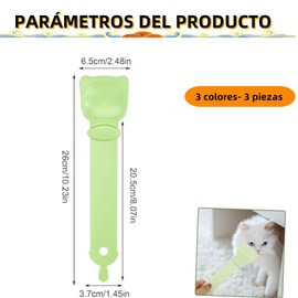 Lovgrin Comedero Exprimidor de Barra de Gato, 3 Piezas Cuchara Dispensadora Golosinas Húmedas Gatos, Alimentador de Tiras para Gatos, Adecuado para Gatos Pequeños y Medianos