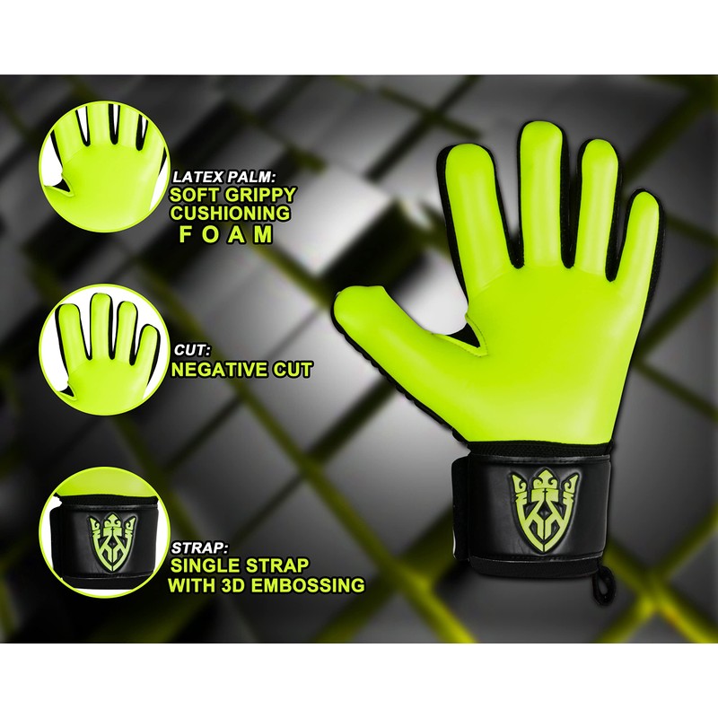 Keeperking Goalkeeper Gloves Children Youth Adults Football Gloves without Fingersave