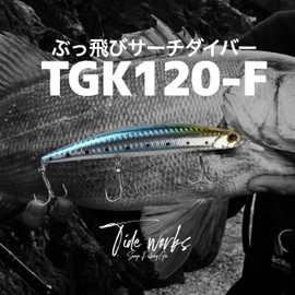 Tide Works TGK120-F TGK120-F 22g Long Lip Minnow Floating Sea Bass Flounder Blue Lures for Seabas Lures for Sea Bass Embankment Surf (#6P Orange)