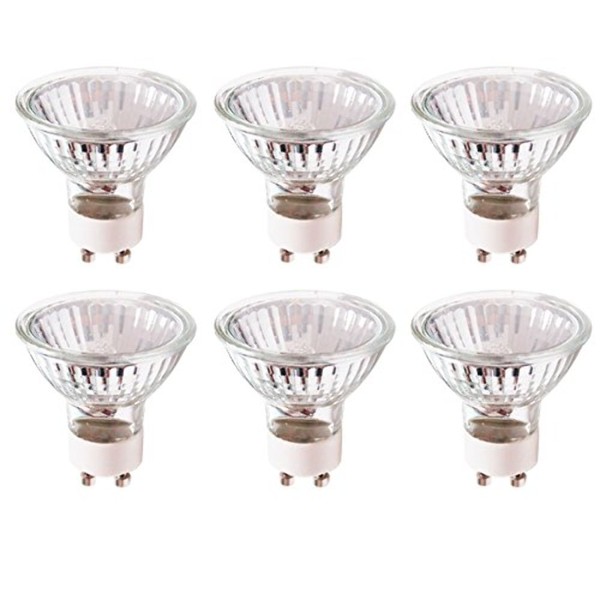 ETOPLIGHTING GU10-120V-35W-6P 35W 120V MR16 Type Halogen UV Glass Cover GU10 Base Light Lamp Bulbs (Pack of 6)