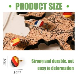National Flag Push Tacks, 100 Pieces World Push Pins, Country Flag Map Pins, National Flag Pins for Travel World Map, Cork/Notice/Bulletin Board