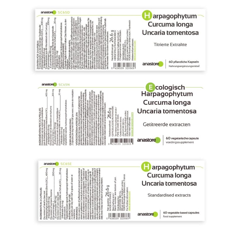 Joint Pain * Harpagophytum, Curcuma, Uncaria Tomentosa (Cat Claw) *