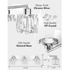 VOLISUN Crystal Vanity Lights - 3 Light Modern Stainless Steel