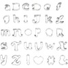 Alphabet Metal Font Cookie Cutters, 30 Piece set