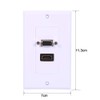 Yoidesu Panel de Pared Socket Enchufe de Pared Doble Puerto