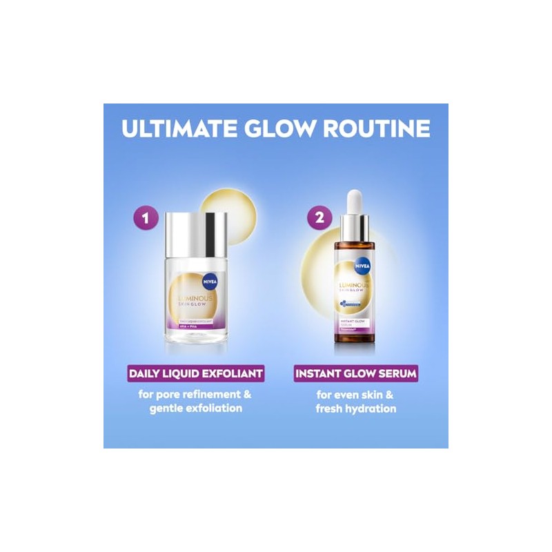 NIVEA Luminous 630 Instant Skin Glow Daily Liquid Exfoliant 100ml,