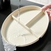 Ezranova 2 pcs Divided Dinner Plates,Reusable Plastic Divider Plates,Unbreakable Divided
