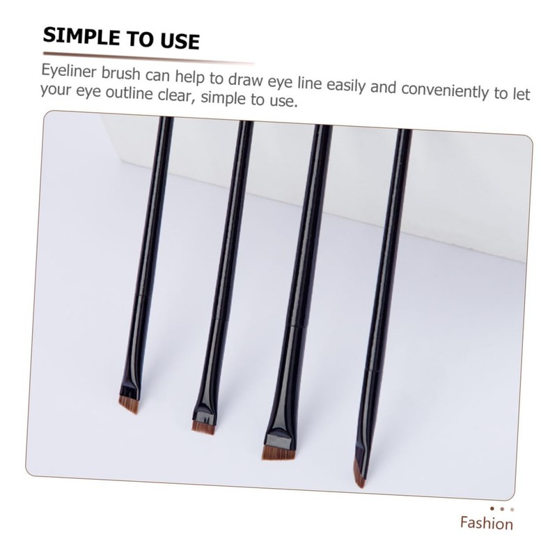 Ipetboom Eyeliner Brush Set Flat Angled Brush for Eyebrow Eye