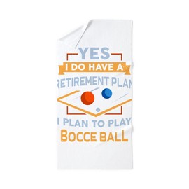 CafePress Bocce Player Coach Funny Ball Sport Re 30"x60" Absorbent Cotton Back, Soft Beach, Pool Towel
