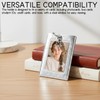 Silver Star Photocard Holder Keychain - Clear Protective Badge Holder