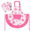 R HORSE Kid Apron and Chef Hat Set 2Pcs Pink