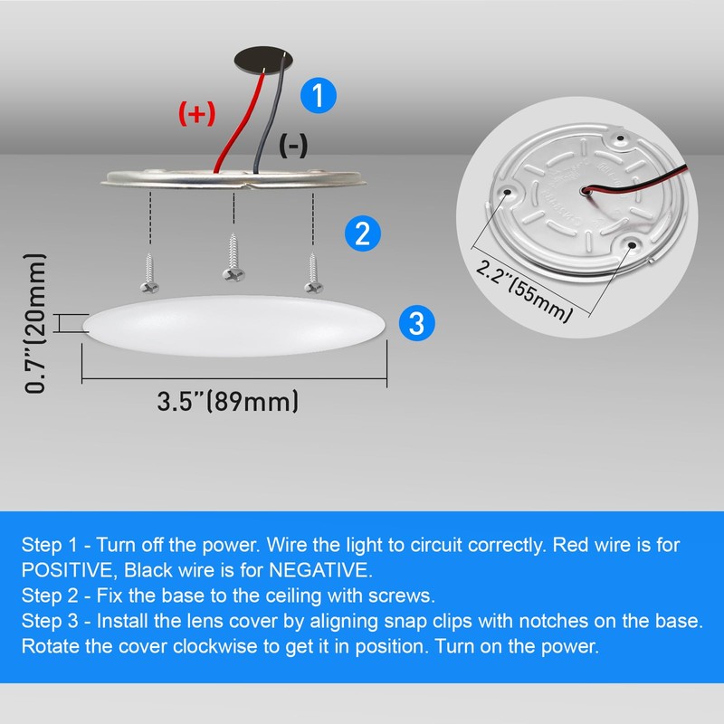 Dream Lighting LED Cabinet Dome Lighting 12Volt DC 260lm Cool
