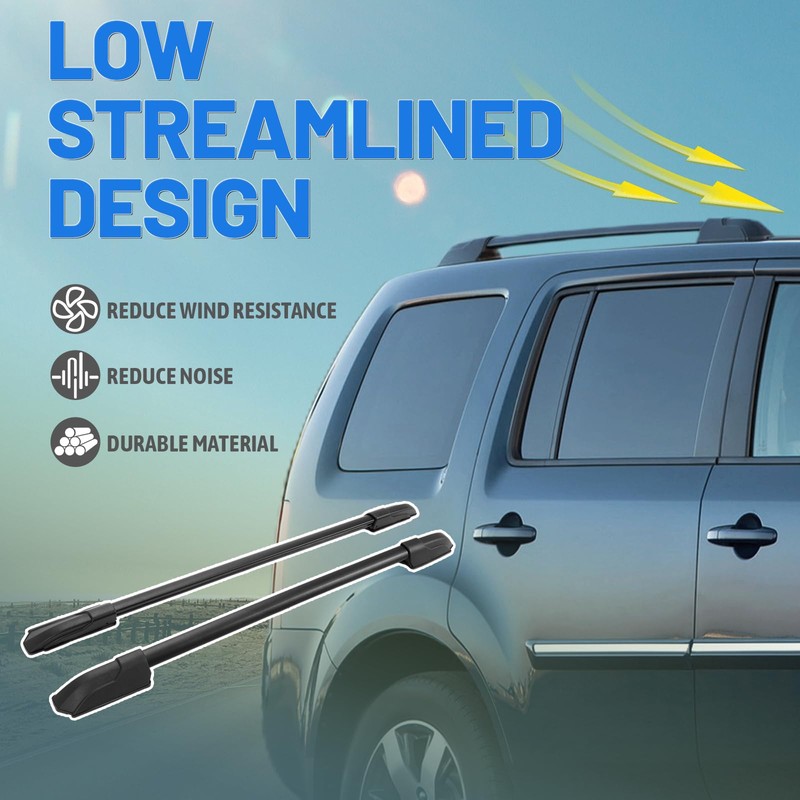 KUAFU Roof Rack Side Rails Compatible with 2009-2015 Honda Pilot
