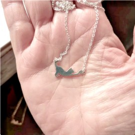 Fashion Jewelry Small CAT KITTEN BALL pendant DIAMOND Cut 925 Sterling Silver 24" Necklace Women