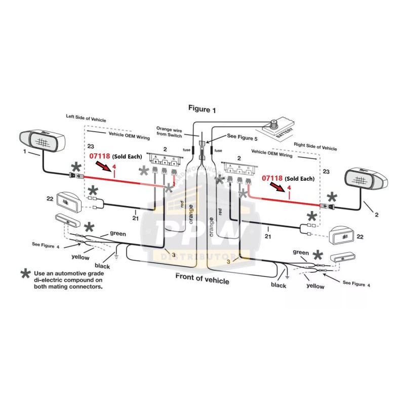 Meyer Nite Saber Headlight Harness Wiring Module C Port to