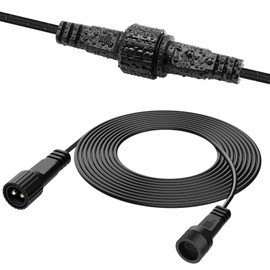 CAMANTU 2Pin Extension Cable 10FT, IP68 Waterproof Extension Lead 16AWG Extension Cord for Outdoor Solar String Lights, Indoor String Lights - 1Pack