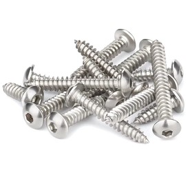 ANSIEDIO M3 Wood Screws Round Head Hexagon Socket Tapping Screws Stainless Steel Chipboard Screws M3 x 16 mm Pack of 50