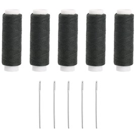 5 Pcs Black Thread, Sewing Thread, Strong Black Cotton Thread Ideal for All Materials and Fabrics Suitable for Hand-Sewing Jeans and DIY Accessories